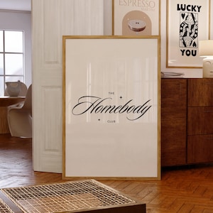 The Homebody Club Print Trendy Wall Art Prints Neutral Wall Decor Trendy Printable Art Living Room Decor Bar Cart Art Digital Prints