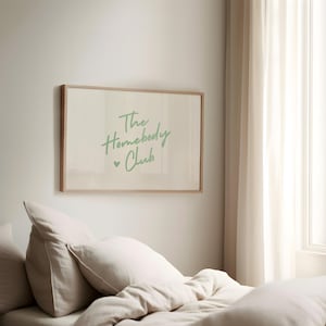 The Homebody Club Grün Landschaft Druck Trendige Wand Kunst Druck Neutral Wand Dekor Wohnzimmer Dekor Barwagen Kunst Digitaldruck