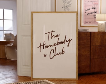The Homebody Club Brown Print Trendy Wall Art Prints Neutral Wall Decor Trendy Printable Art Living Room Decor Bar Cart Art Digital Prints