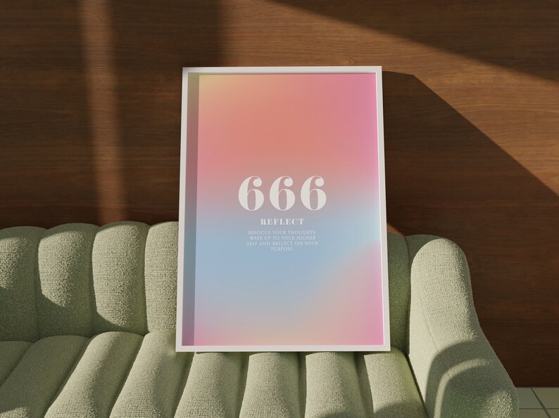 Angel Number 666 Poster Instant Digital Download Poster, Aura Poster ...