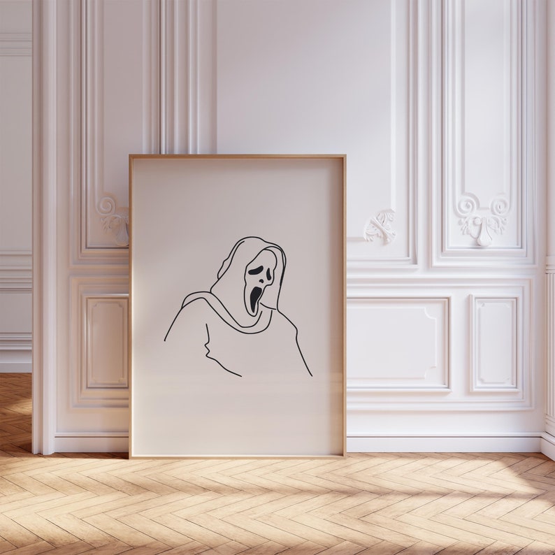 Scream Print Poster Halloween Poster Scream Mask Print Halloween Decor