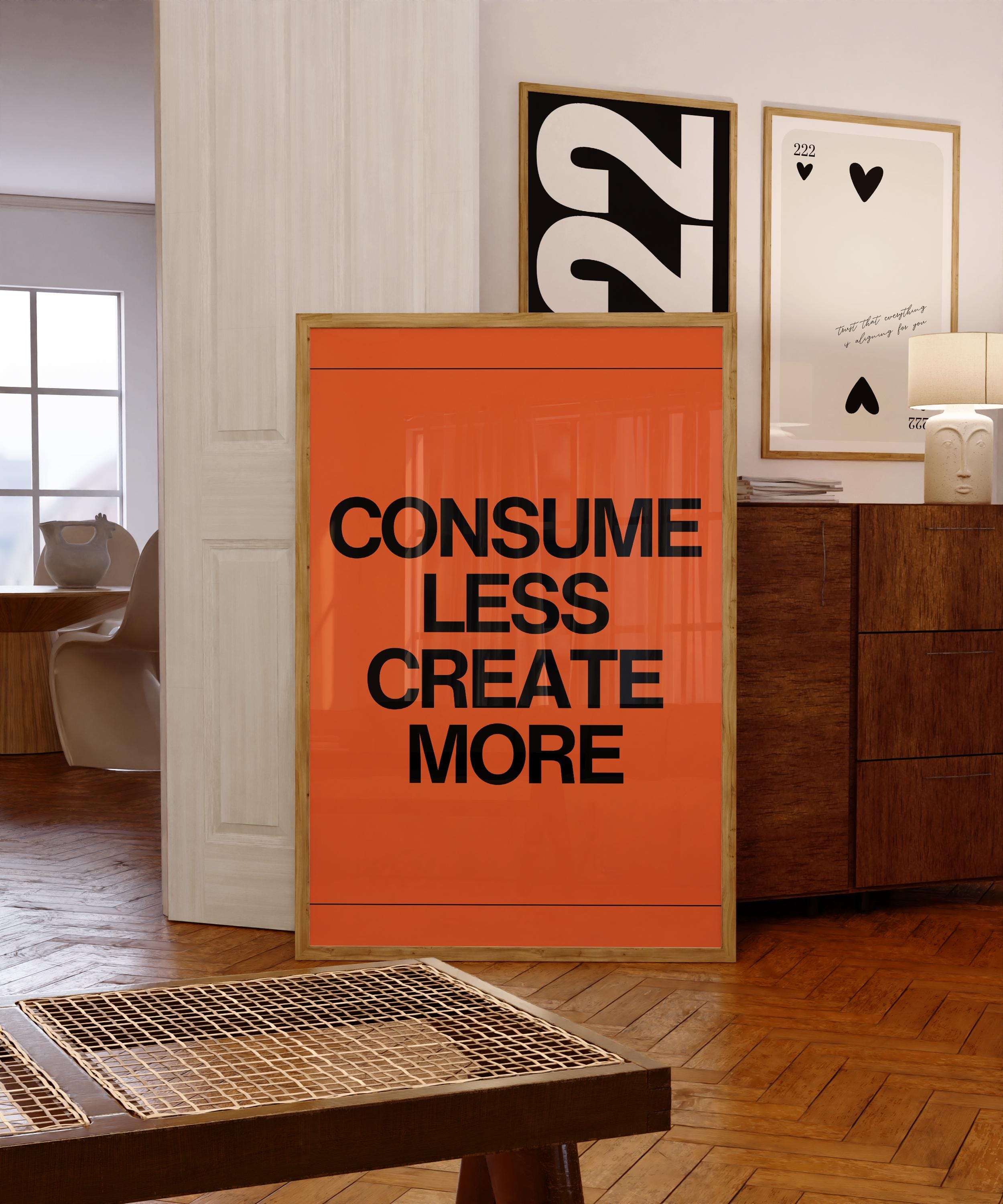 Consume Less, Create More Poster Print • Home Quote Wall Art • Creative ...