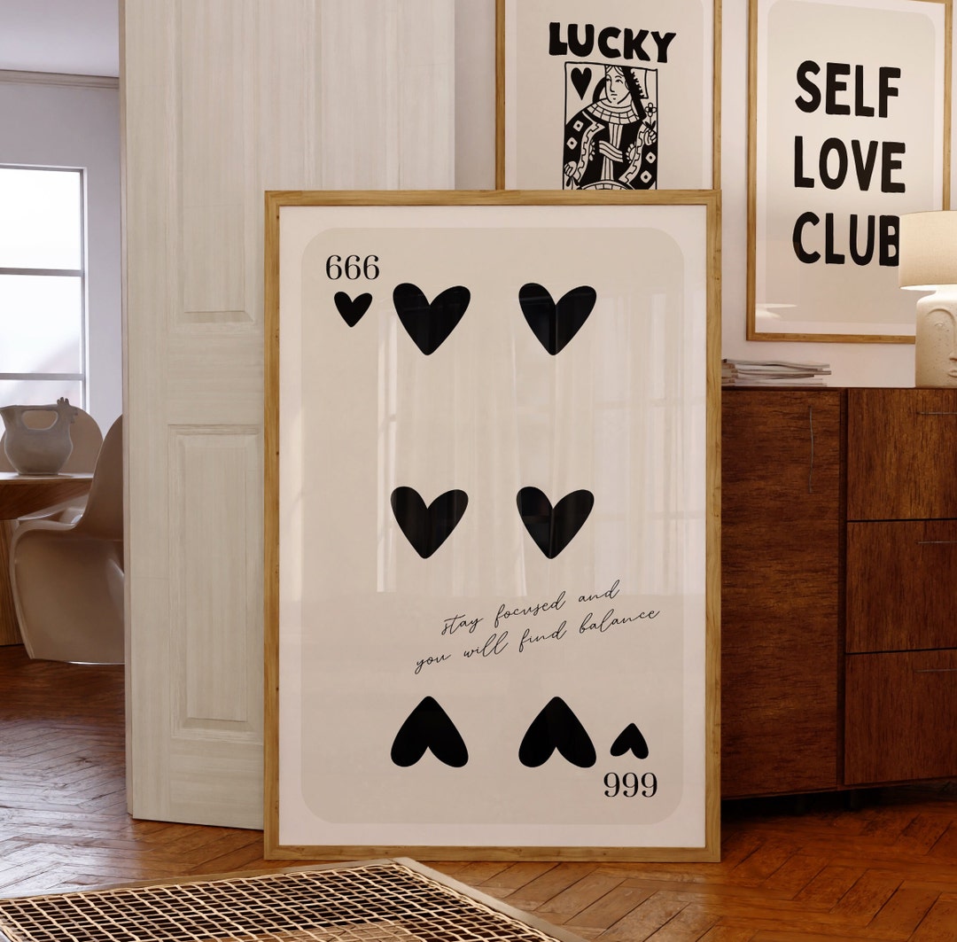 Playing Card Print, Angel Number 666 Poster Instant Digital Download ...