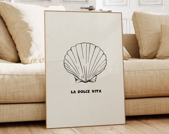 La Dolce Vita Print Poster Italian Quote Poster, Italian Saying Printable Art Digital Download