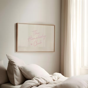 The Homebody Club Pink Landscape Print Trendy Wall Art Print Neutral Wall Decor Living Room Decor Bar Cart Art Digital Print