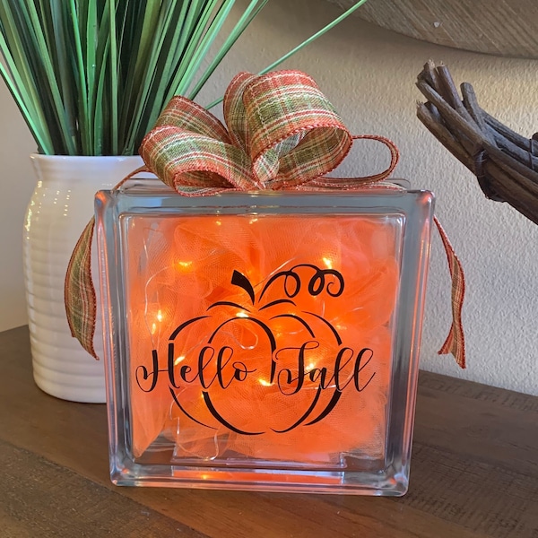 Glass Block Lights Etsy