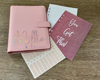 Personalized Pastel Pink A5 Planner, PU Leather Organizer