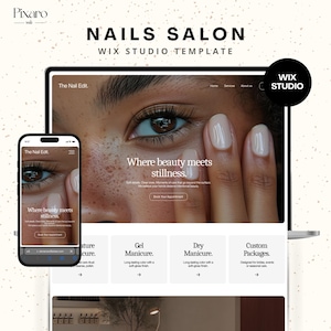 Nail Salon Booking Wix Studio Website Template Nail Tech Online Scheduler Feminine Web Design Beauty Business Site