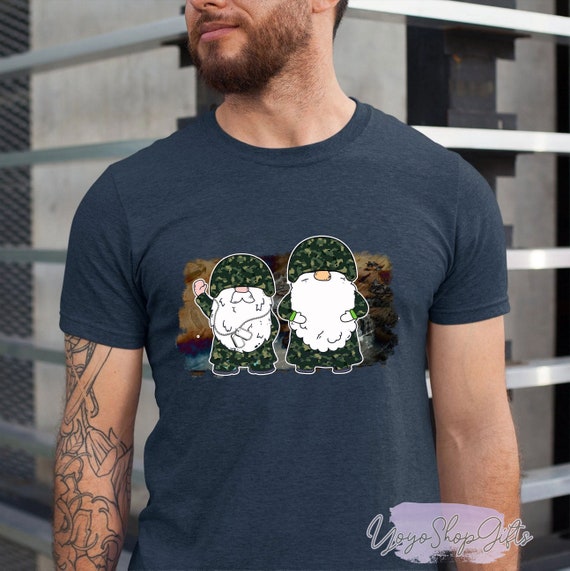 Peace Gnome Dad T-shirt Military Dad 