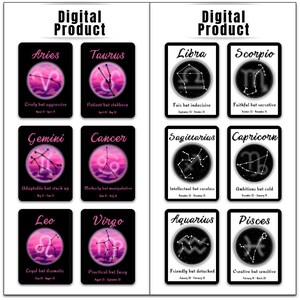 All Zodiac Sings Bundle | Zodiac Wall Print | Astrology Signs | Home Decor | Zodiac Printables | Gift Ideas | Digital Download