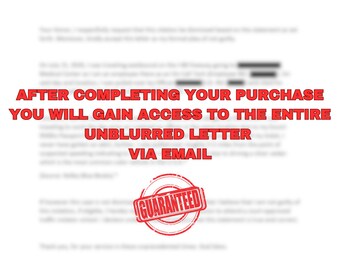 Traffic Ticket Trial Letter: Speeding Ticket Dismissal (Digital Download)