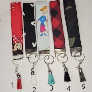 Fabric Wristlet Key Fob, Keychains, Key Fob, Wristlet Keychain, Custom Key Fob, Personalized Key Fob, Personalized Gifts,
