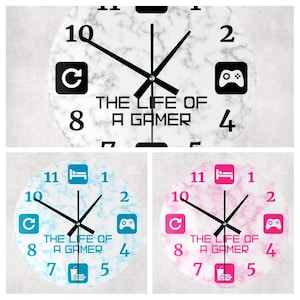 Personalised Gamers Clock, wall clock, gamer, gamer gift, room decor, gamer room