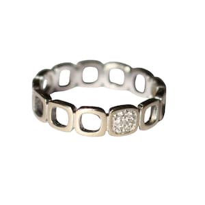 Bague Carrée En Or Jaune 18 Carats Dinh Van X Pierre Cardin – Taille 7.75, Occasion