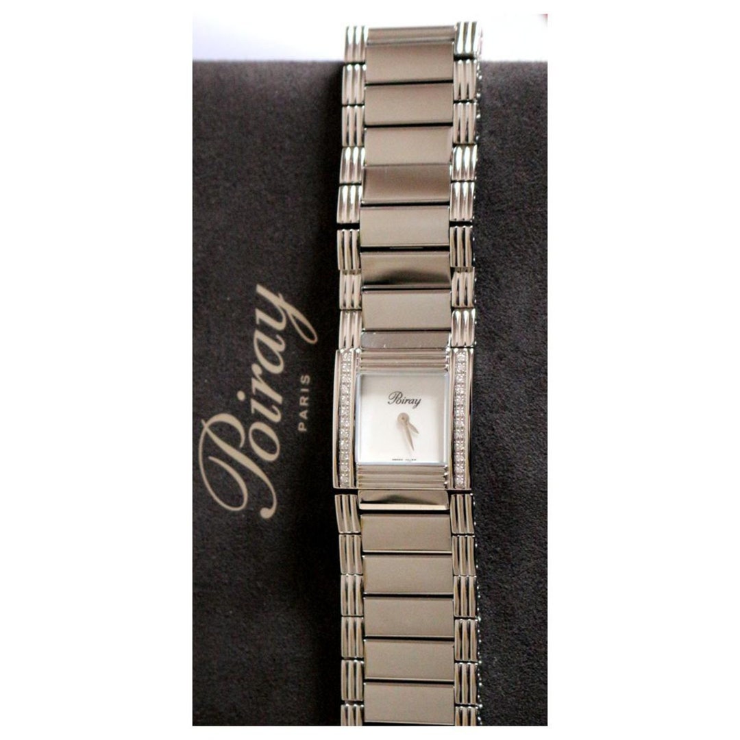 Poiray Watch Ma Première Manchette Steel and Diamonds UK