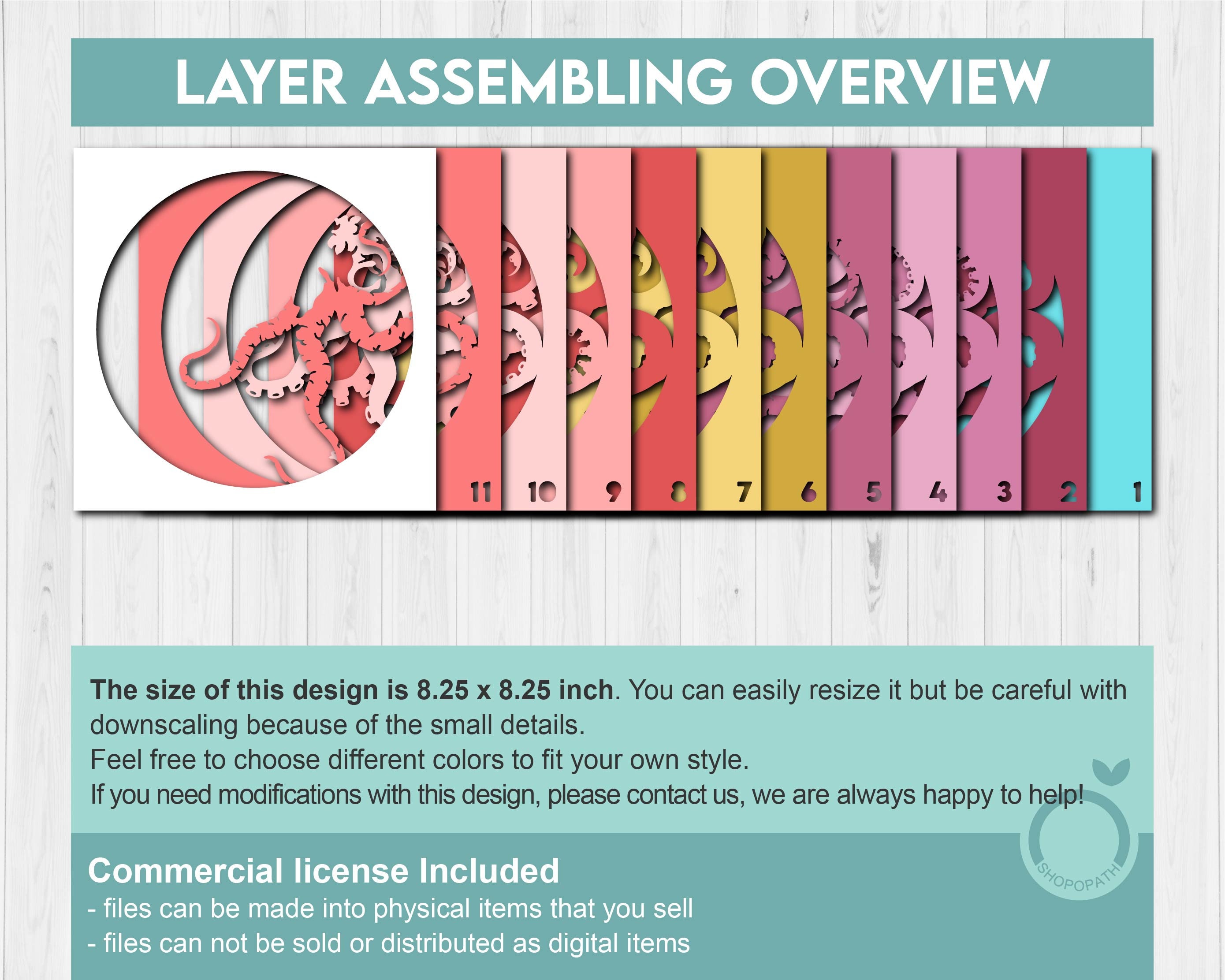 3D SVG Octopus Under The Sea Shadow Box, Octopus 3D Svg, Octopus Shadoe Box  3D Svg, Under The Sea 3D Svg, Zomer 3D Svg, Cricut Silhouette - Etsy België, image size:2779x2223