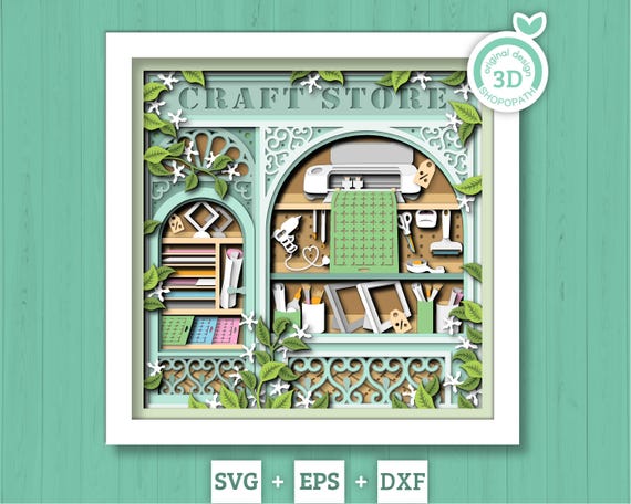 Cricut Craft Store - 3D Shadow Box Layered SVG DXF EPS (Cutting Files)