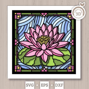 スズランのシャドーボックス SVG、切り絵フラワーアート（デジタル