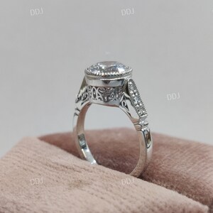Antique 2.00 CT White Round Cut Diamond Engagement Wedding Ring In 925 Sterling Silver,Antique Engagement Ring,Rings For Women,Art Deco Ring