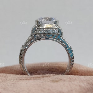 1930s Vintage 2.30 CT White Round Cut Diamond Engagement Ring In 925 Sterling Silver,Antique Engagement Ring,Art Deco Ring,Rings For Women
