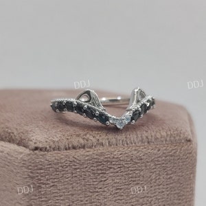Vintage Black Marquise Cut Diamond Engagement Wedding Band In 925 Sterling Silver,Rings For Women,Antique Ring,Anniversary Gifts,Band Ring