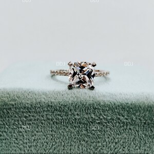 2.0 CT White Cushion Diamond Engagement Wedding Ring In 925 Sterling Silver,Solitaire Engagement Ring,Cushion Cut Ring,Gift For Her