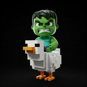 Chicken Jockey! Minecraft Zombie Riding Chicken Vector for T-Shirts, Mugs, and More