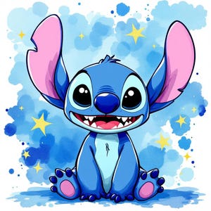 High-Resolution PNG Stitch Splash & Watercolor Design for Sublimation – Instant Digital Download for T-Shirt POD Designs