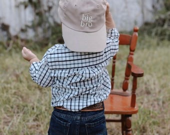 Big Bro Baseball Cap, Custom Hat, Big Brother-Big Sister Gift