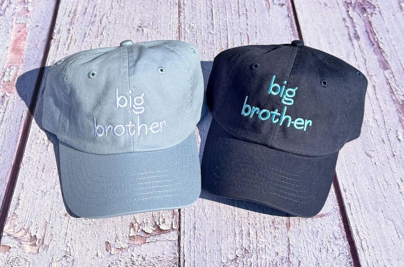 Big Brother Baseball Caps, Big Sister Hat, Classic Dad Hat, Youth Ball Cap, Summer Hat, Custom Hats For Kids and Adults image 7