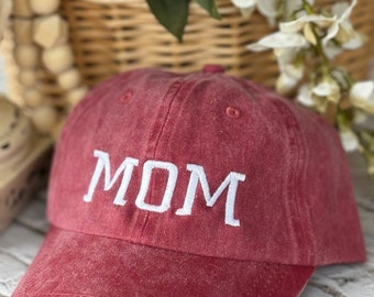 Mom Hat, Custom Pregnancy Announcement Baseball Cap, EMBROIDERED Hat, Dad Baseball Caps