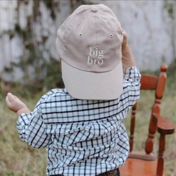 Big Bro, Big Sister Hat, Big Brother Baseball Caps, Classic Dad Hat, Youth Ball Cap, Summer Hat, Hats For Kids