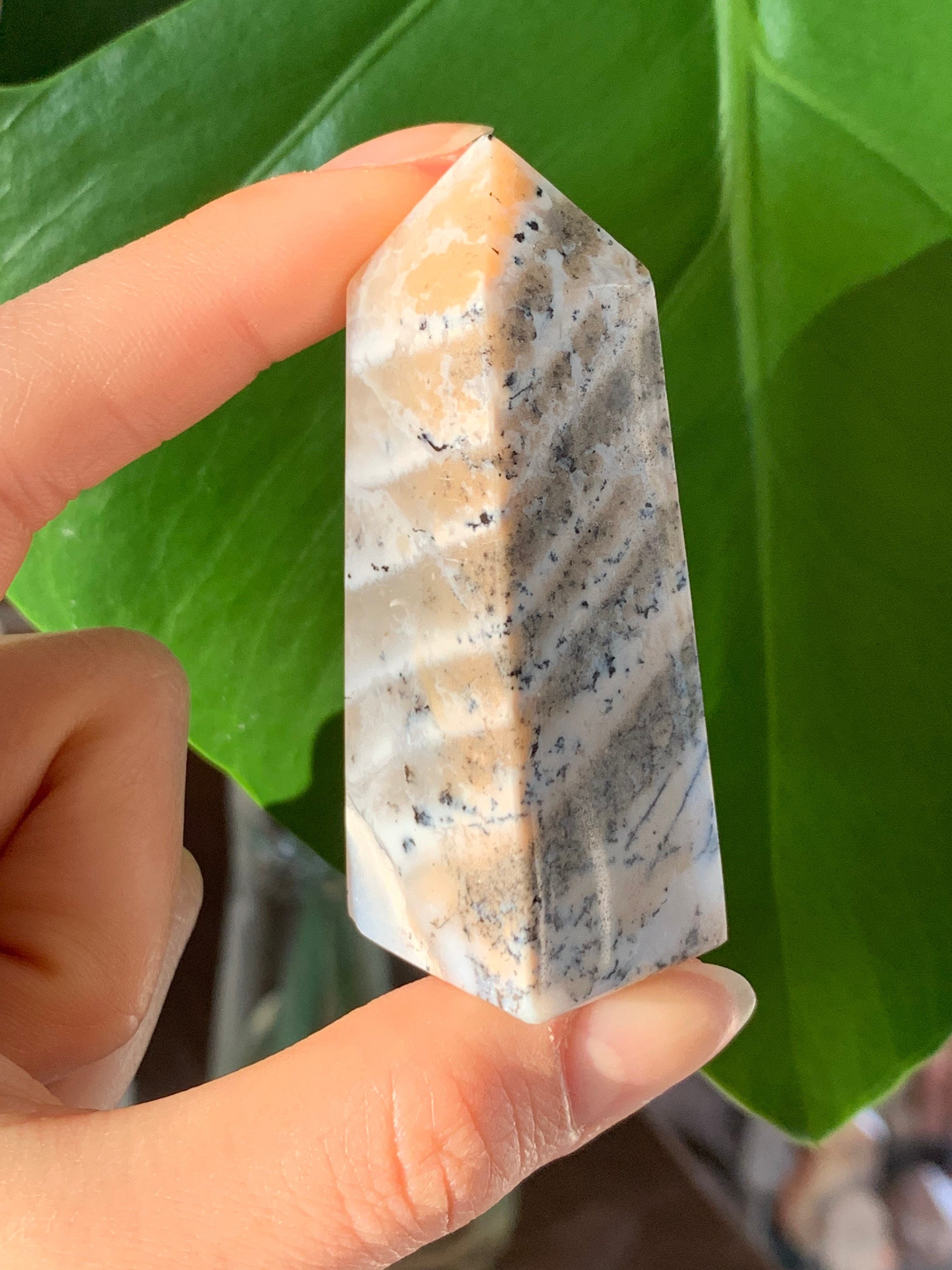 Pointe d'agate Dendritique, Obélisque Agate Dendritiques, Tour Agate, Dendritic Tower, L'agate Dendr