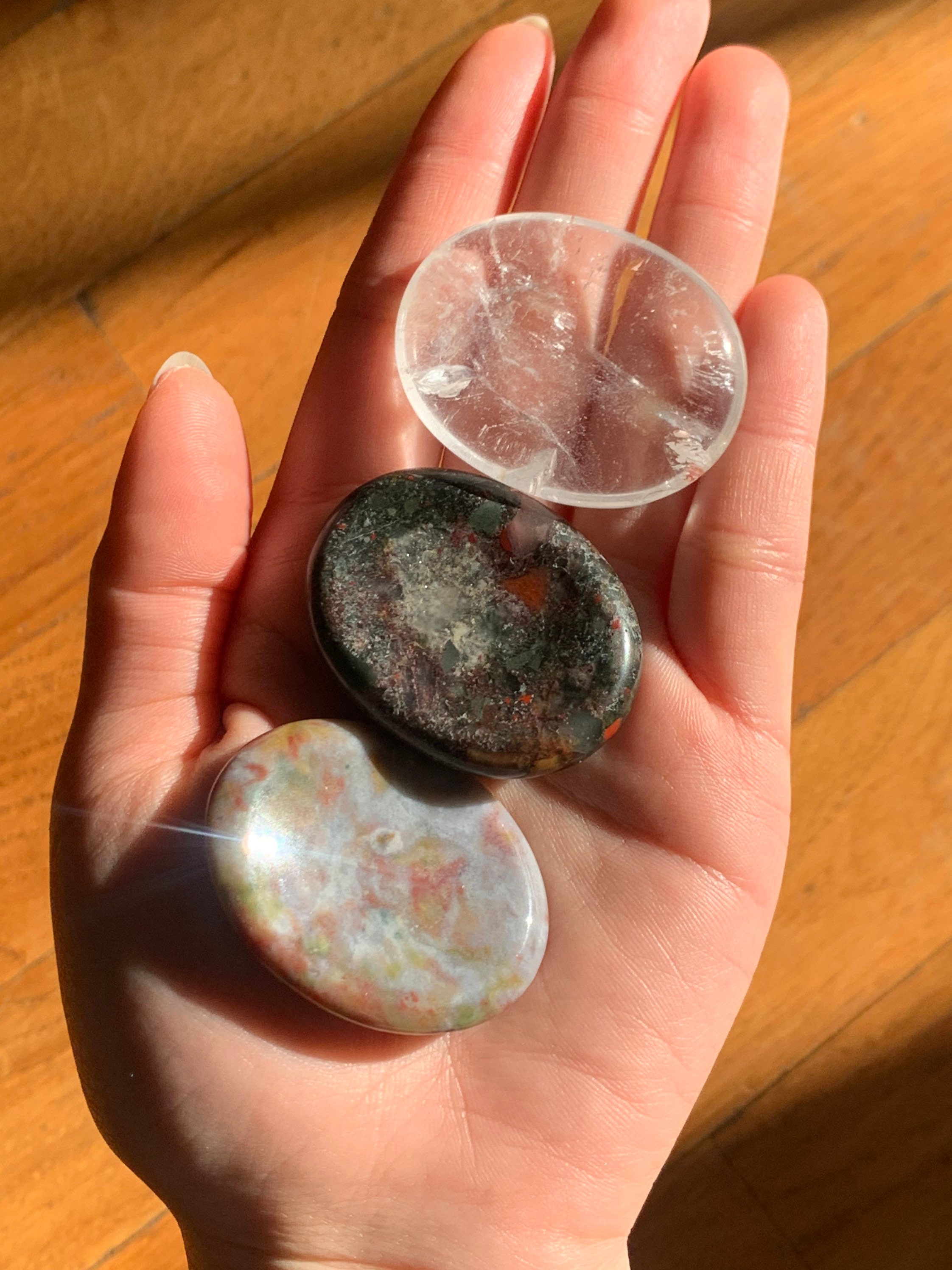 Pierres d'inquiétude Cristal Jaspe, Pierre-Pouce Guérison Sensorielle Anxiété Soulagement Du Stress,