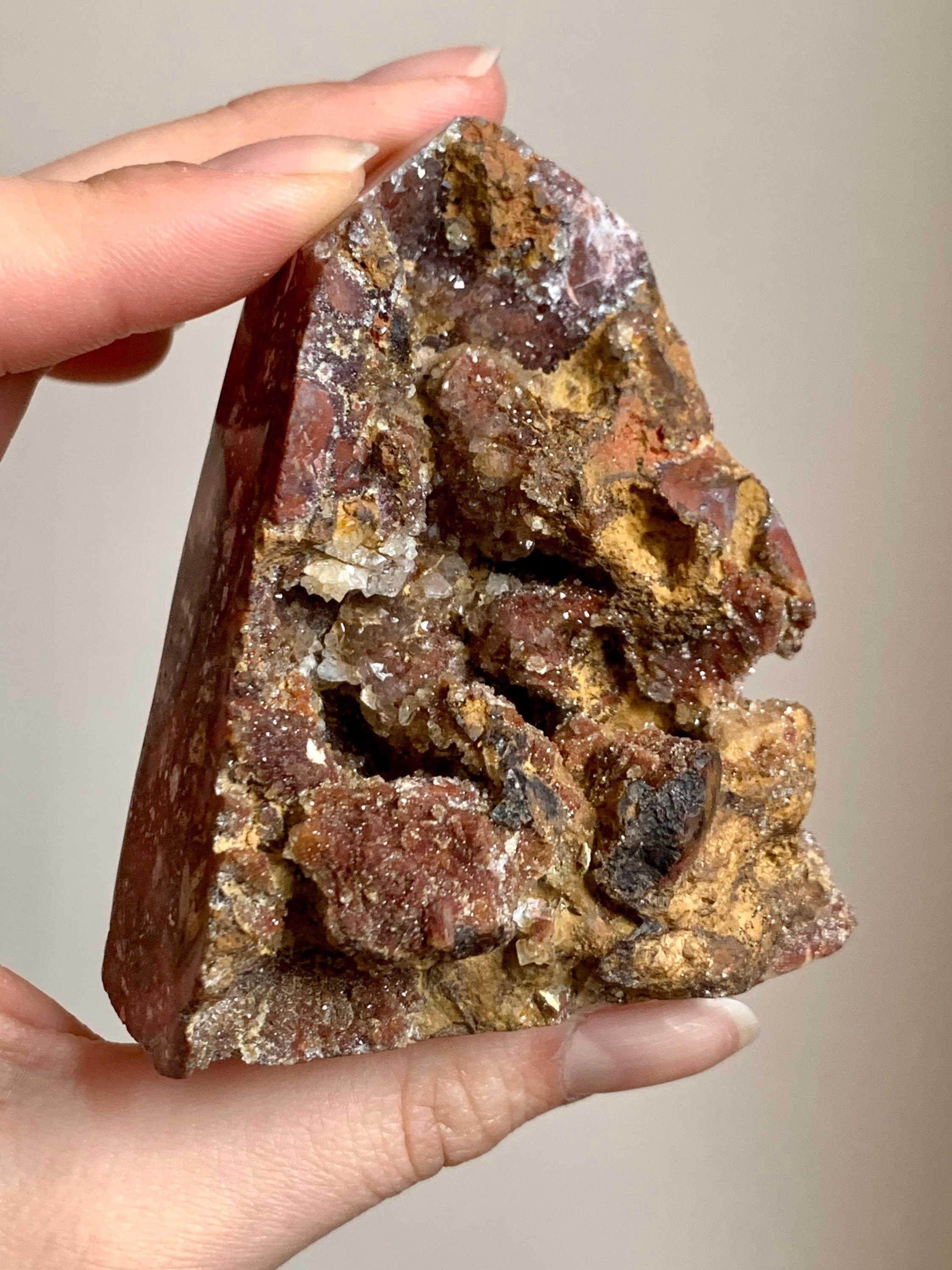 Jaspe Rouge, Tours Jaspe Obélisque Pierre de Guérison Rouge Jaspe, Géode Quartz Rouge