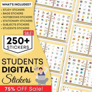 Schüler Digitale Aufkleber, Goodnotes Aufkleber, Schüler Aufkleber, Digitale Planer Aufkleber, Lernaufkleber, Schule Aufkleber, iPad Aufkleber PNG