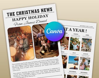 Year in Review Christmas Card Template, What A Year Card Photo Collage ...