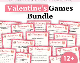 Valentines Day Printable Games | Valentines Games Bundle | Valentines ...