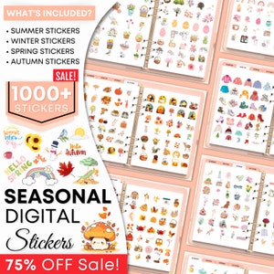 Daily Digital Sticker Book for Goodnotes, PNG Files of Digital Stickers, Sticky Notes, Digital Icon Stickers, Digital Planner Stickers