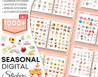 Daily Digital Sticker Book for Goodnotes, PNG Files of Digital Stickers, Sticky Notes, Digital Icon Stickers, Digital Planner Stickers
