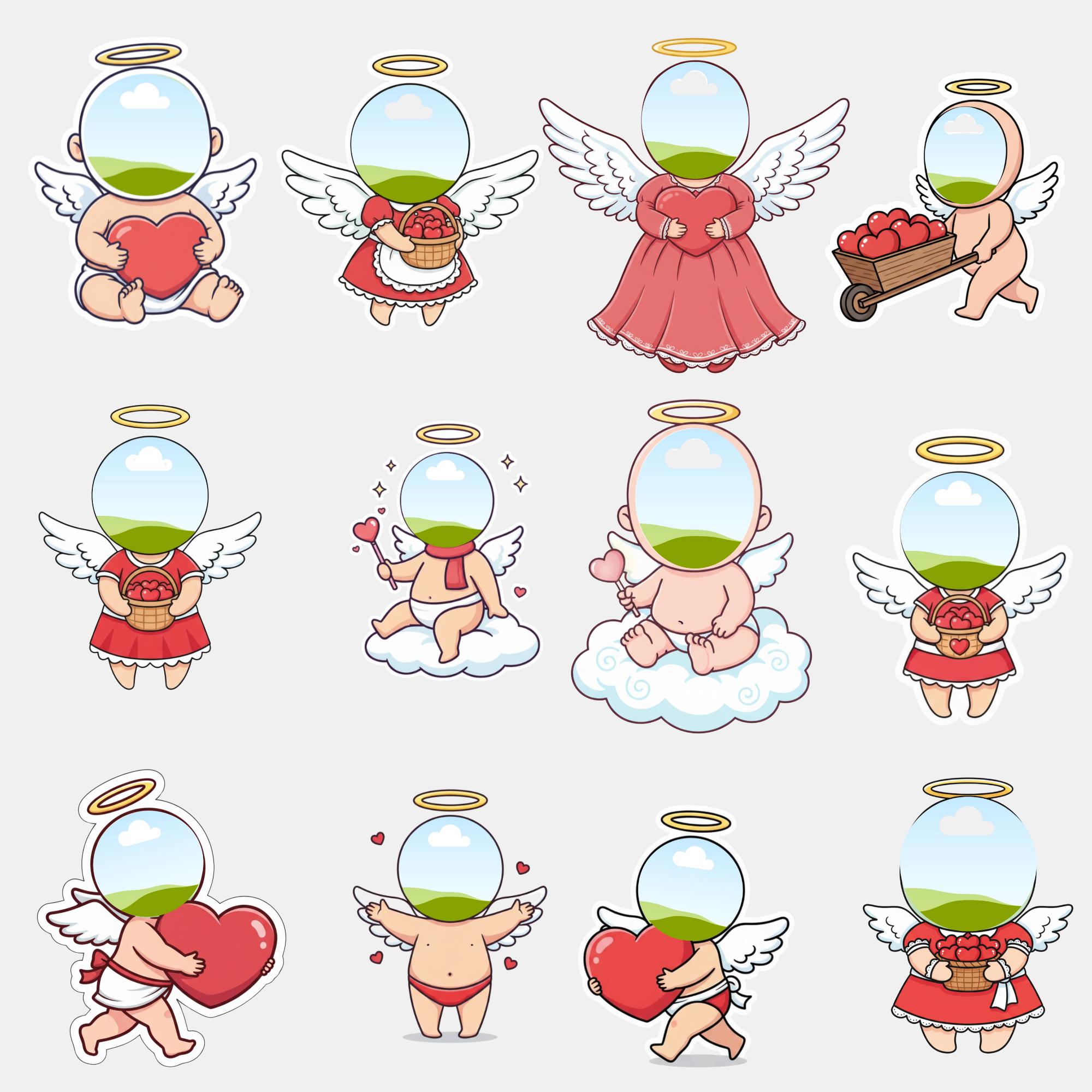 Cupid Valentine Days | Add Your Own Face Photo Template | Cute ...