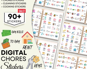 House chore Goodnotes stickers | personal chore digital stickers| home | house wife | noteshelf | ipad planner stickers precropped, Finance