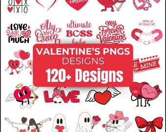 Valentines Day Png Mega Bundle | Valentine's Day Quotes | Glitter Valentine Png | Love Xoxo Png Cricut & Silhouette | Valentine Shirts