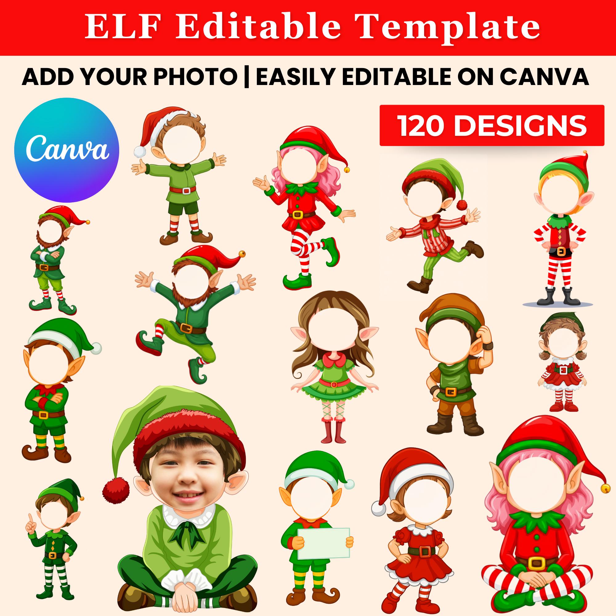 Elf Photo Templates, Add Your Face, 120+ Designs, Christmas PNG PSD PDF ...