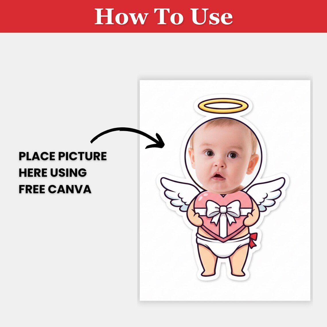 Cupid Valentine Days | Add Your Own Face Photo Template | Cute ...