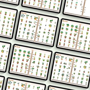 Green Botanical Digital Stickers for Goodnotes, Daily Digital Sticker ...