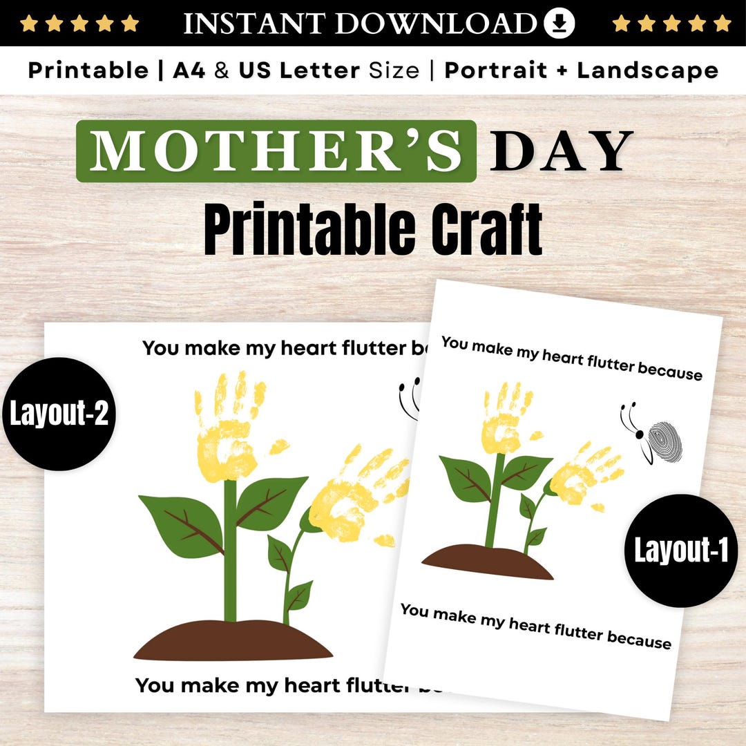 Mother #39 s Day Garden Printable Kids #39 Handprint Keepsake Teacher and Mother #39 s Day Garden Printable Kids #39 Handprint Keepsake Teacher and
