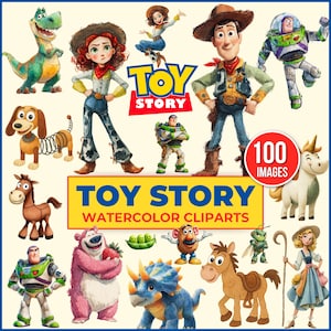 Aquarelle histoire de jouets, aquarelle histoire de jouets boisée, aquarelle buzz l'éclair, aquarelle histoire de jouets imprimable, aquarelle histoire de jouets jessie