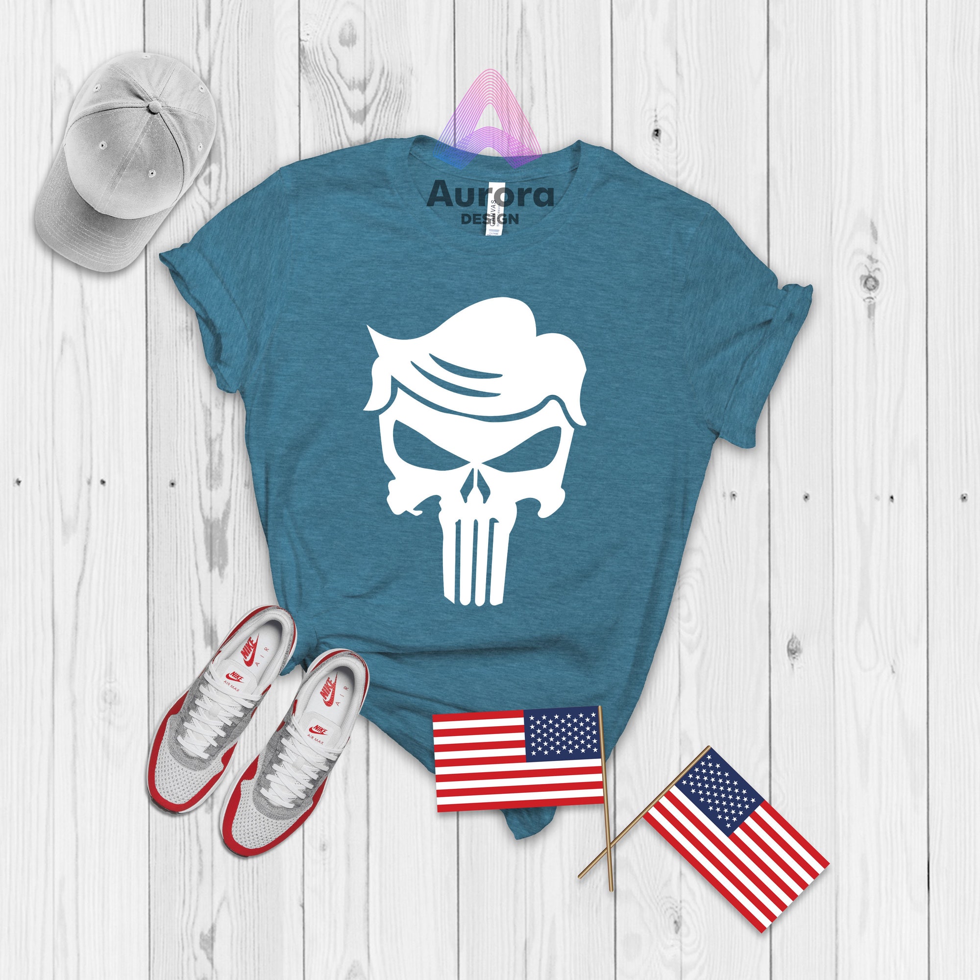 Discover Trump Punisher T-shirt, Funny Political Shirt, Funny Election Shirts, Republican T-shirt, Political Military Edition Tees, Patriotic T-shirt