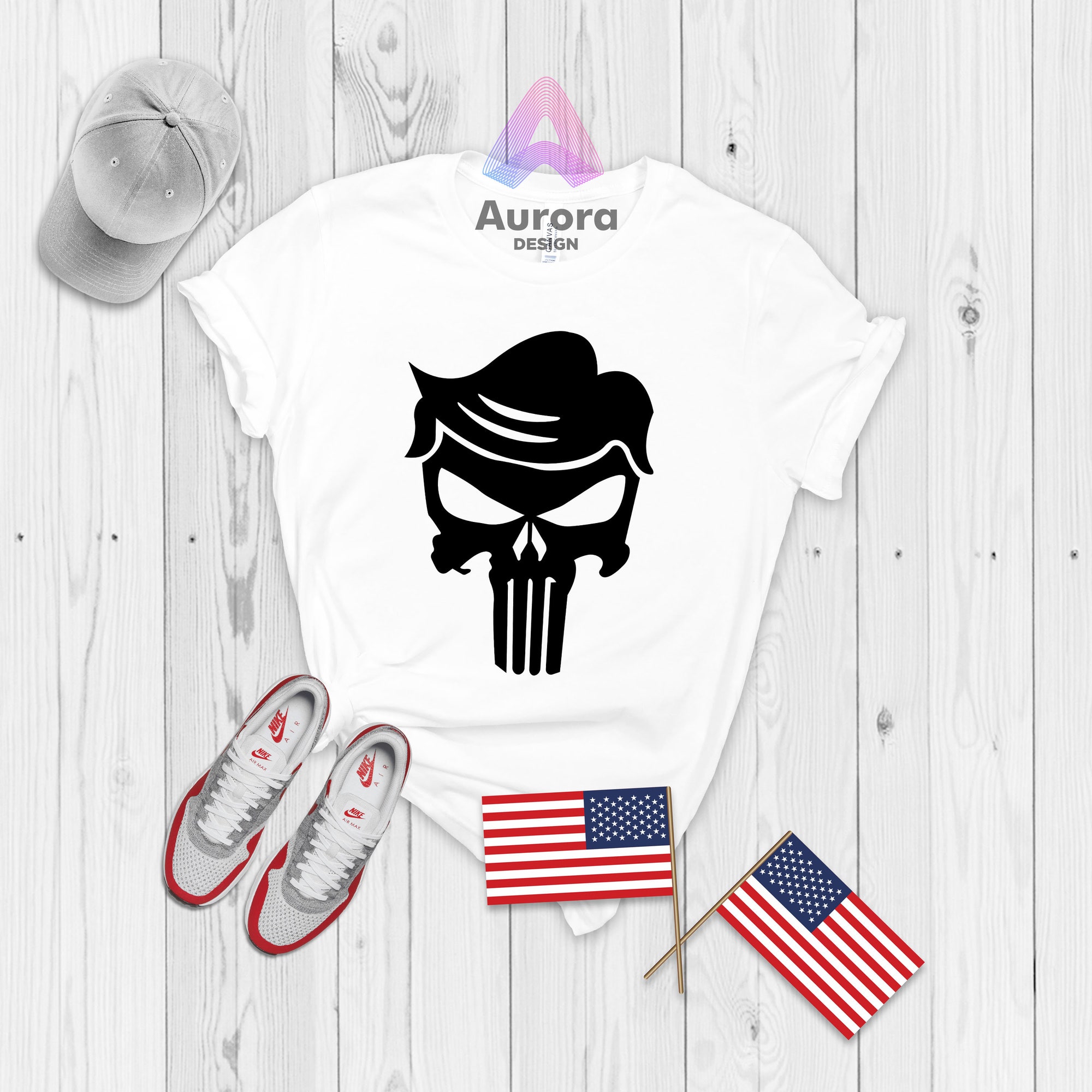 Discover Trump Punisher T-shirt, Funny Political Shirt, Funny Election Shirts, Republican T-shirt, Political Military Edition Tees, Patriotic T-shirt